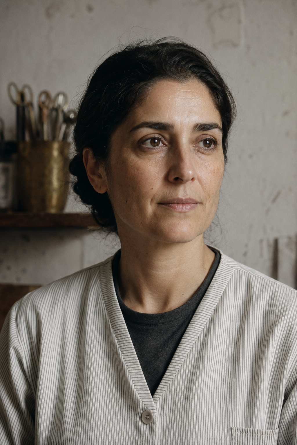 Inés Castaño, tapicera de muebles de época
